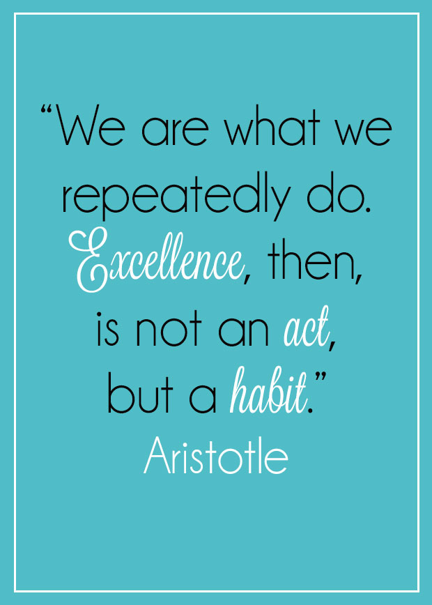 we are what we repeatedly do - aristotle quote