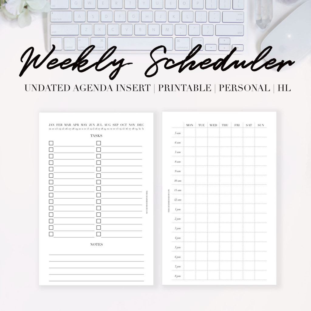 Weekly Scheduler {Printable PDF} - The Charmed Shop