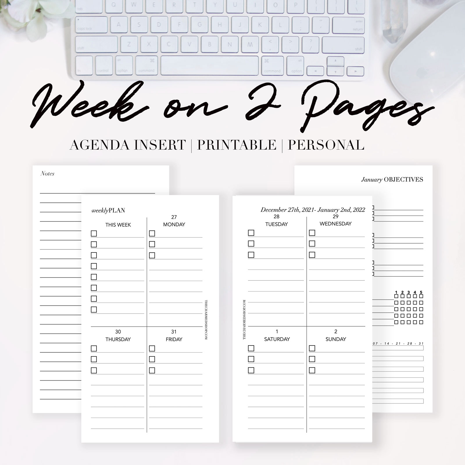 PRINTED WO2P Productivity Edition Personal Size Weekly 