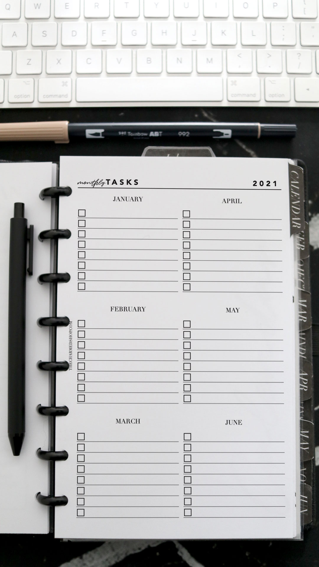 3 PLANNER INSERTS FOR YEARLY TASK MANAGEMENT - Strange & Charmed