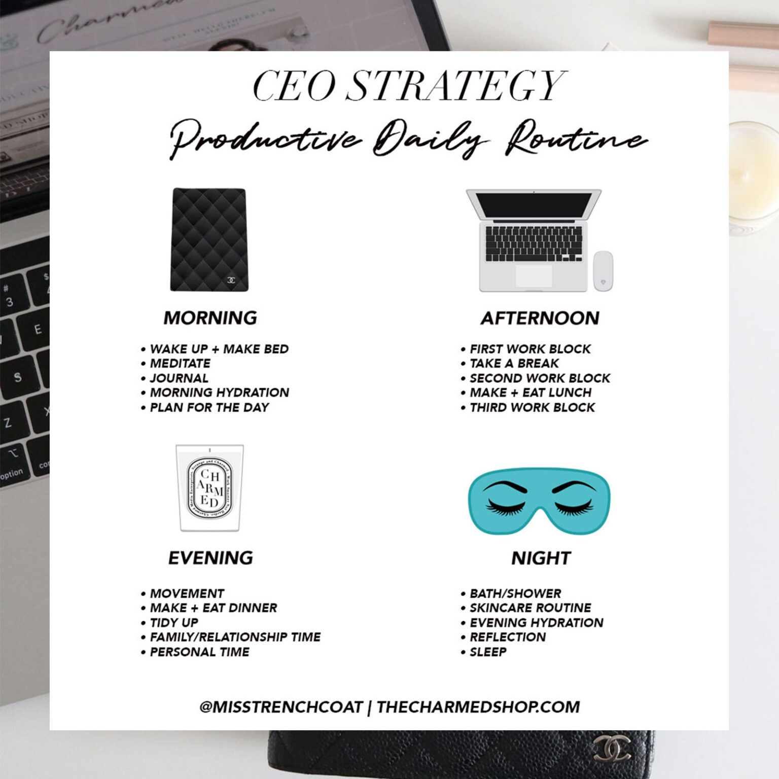 CEO Strategy Productive Daily Routine - Strange & Charmed